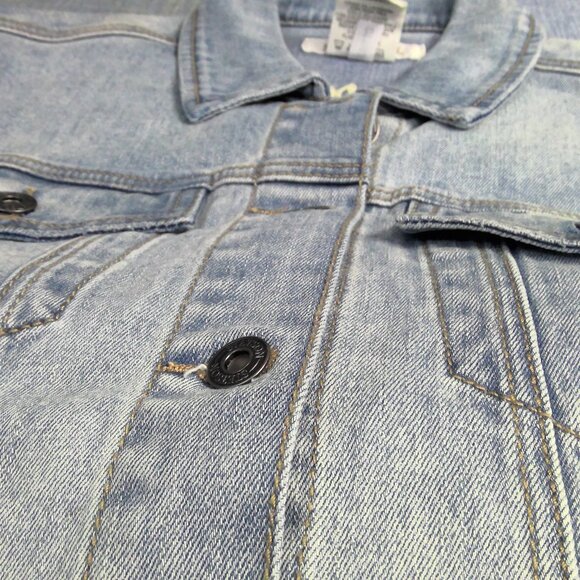 NEW Stetson Denim Jean Trucker Jacket Western Embroidered Back Women's Small - Picture 6 of 9